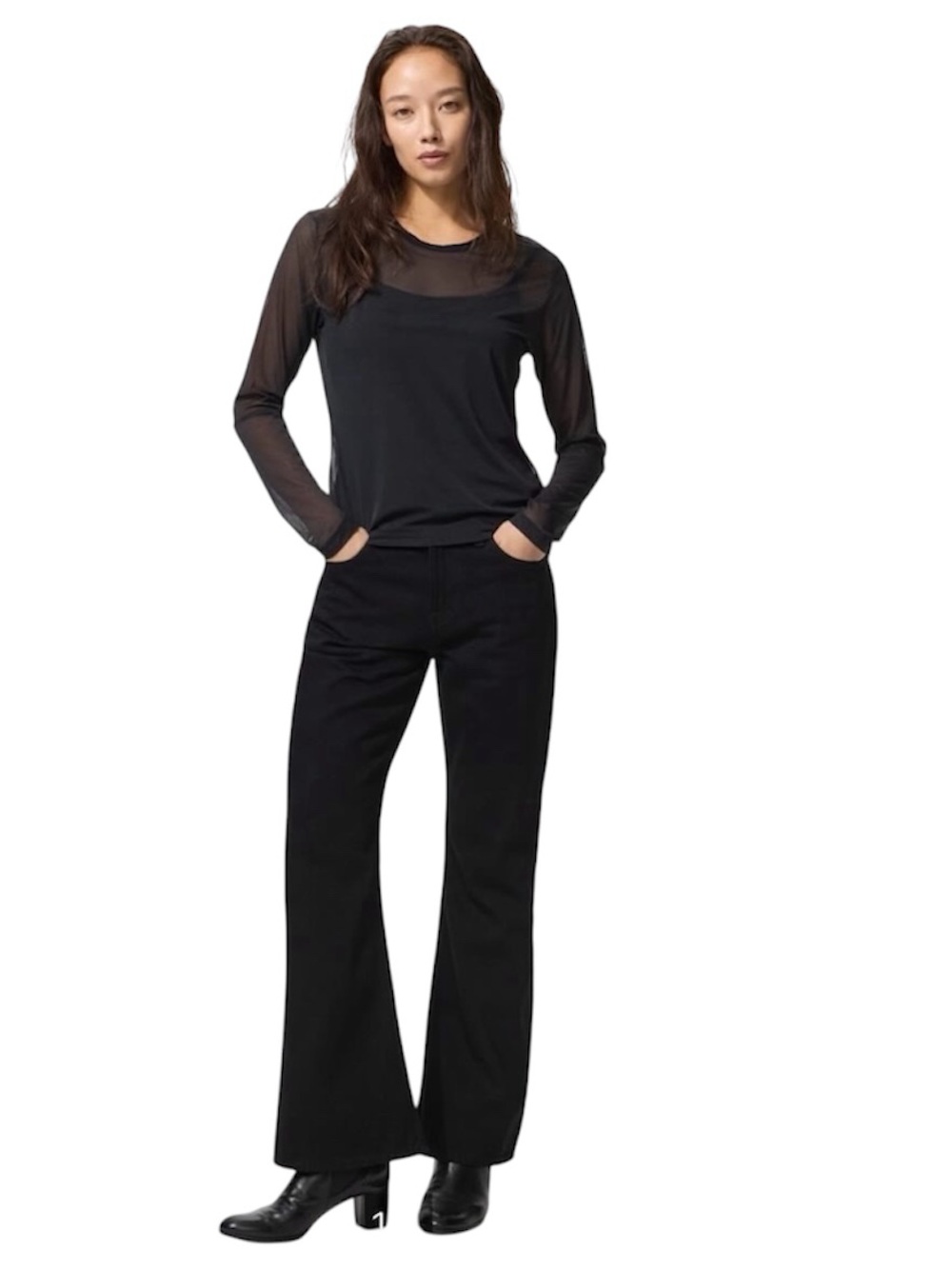 Uniqlo Women’s Black Boot Cut Jeans